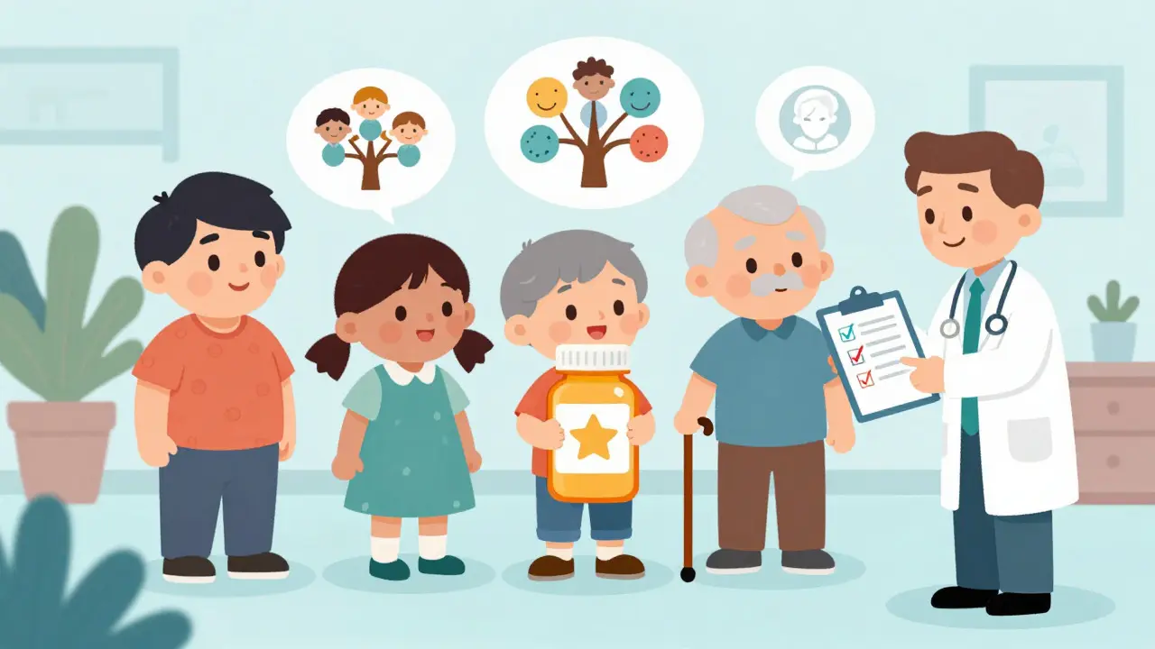 Diverse patients meeting with a doctor to discuss steroid side effects