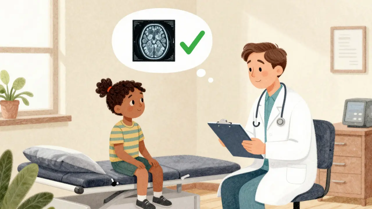 Patient discussing monitoring plan with a reassuring doctor